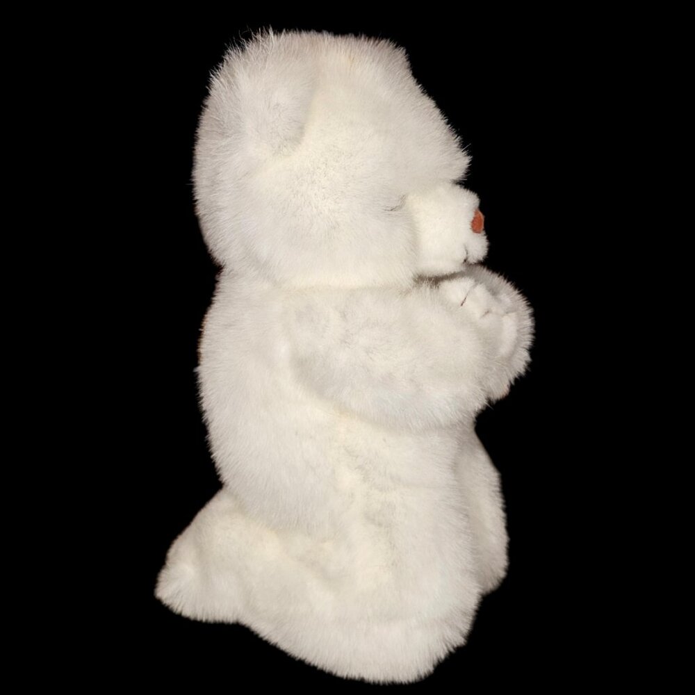 TY Beanie Baby Praying Bear Faith 1995 White Praying Plush Stuffed Animal 10" - Picture 3 of 11